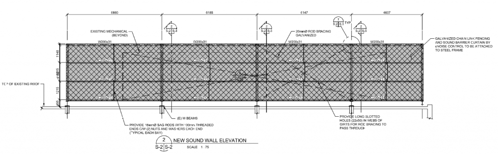 Rooftop Condenser Sound Curtain Barrier Wall - eNoiseControl